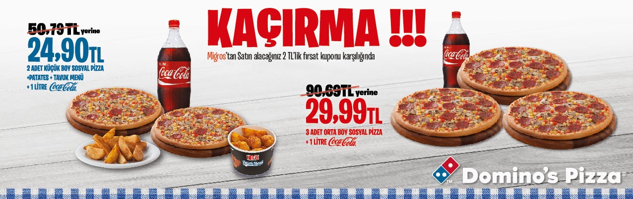 dominos büyük boy pizza fiyatları